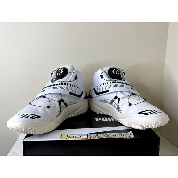 Puma Disc Rebirth White Fiery Coral Mens 10us - Picture 4 of 6